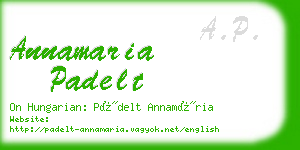 annamaria padelt business card